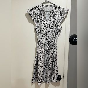 NWOT Black/White Polka Dot Dress - Size XL